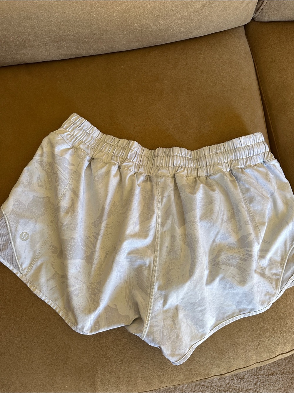 lululemon athletica White Subtle Pattern Athletic Shorts
